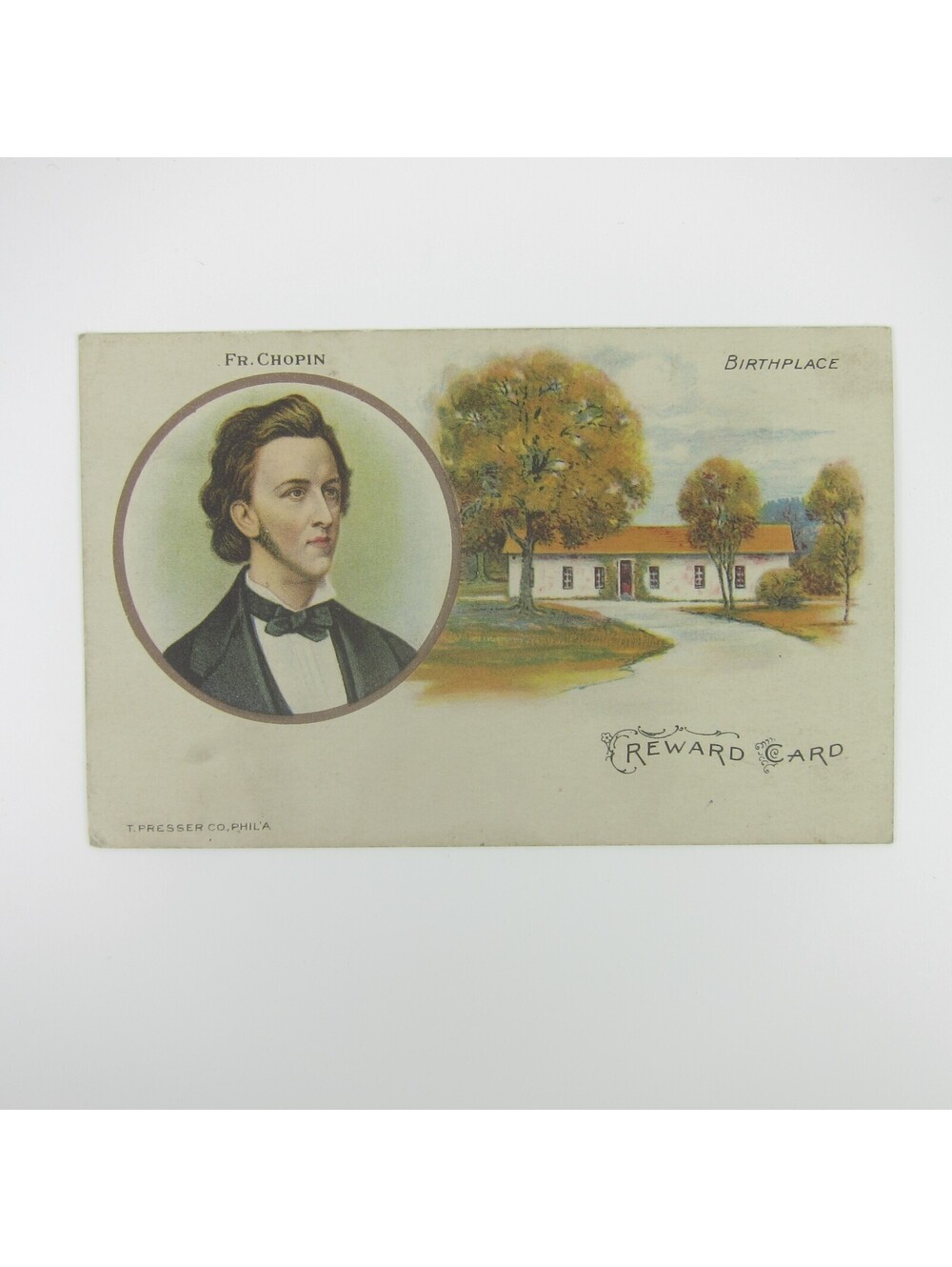 Antique Presser Music Reward Cards Composer Frederic Chopin Circa 1910 RARE